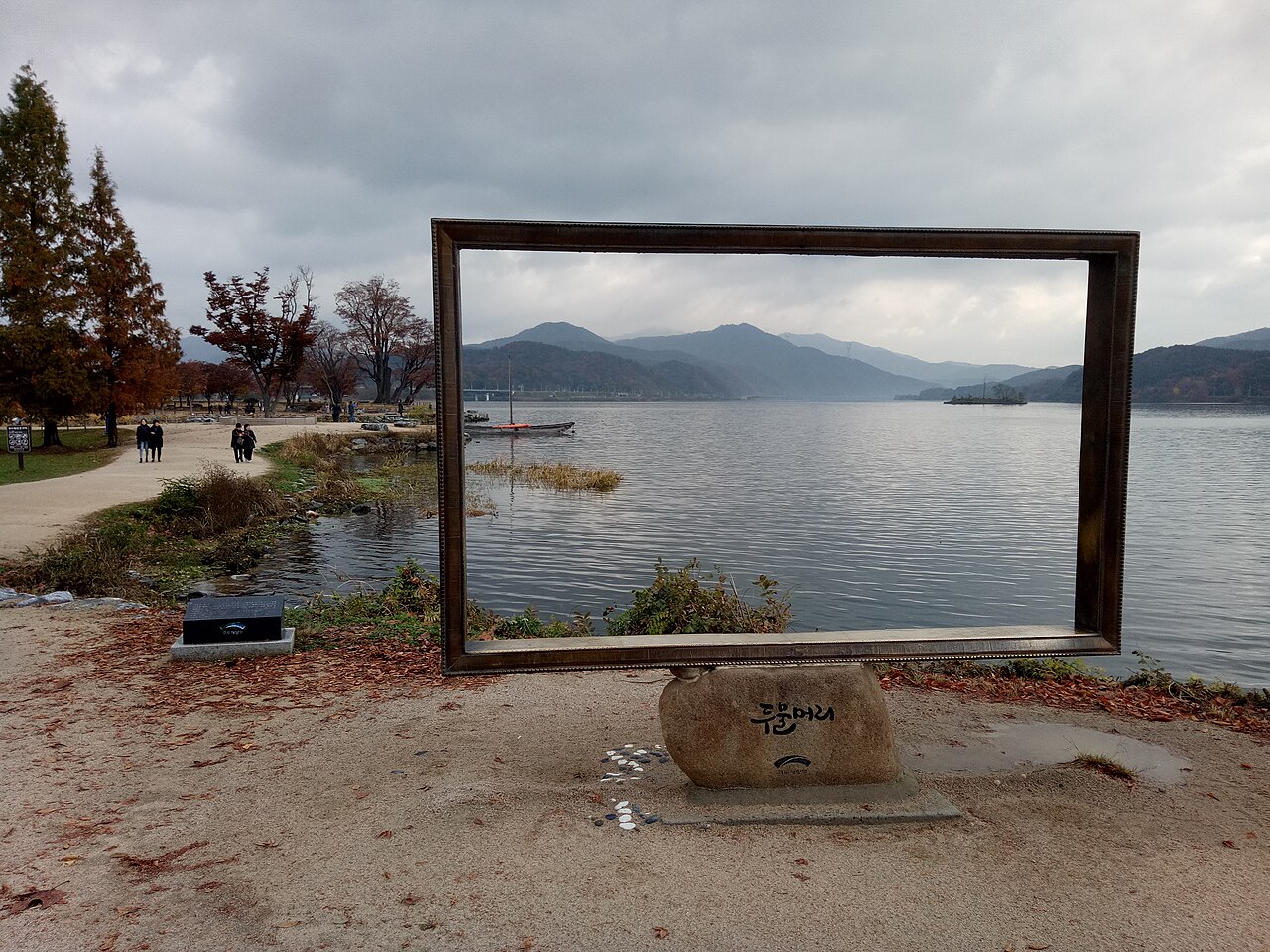 2019년 두물머리 강변과 느티나무 풍경